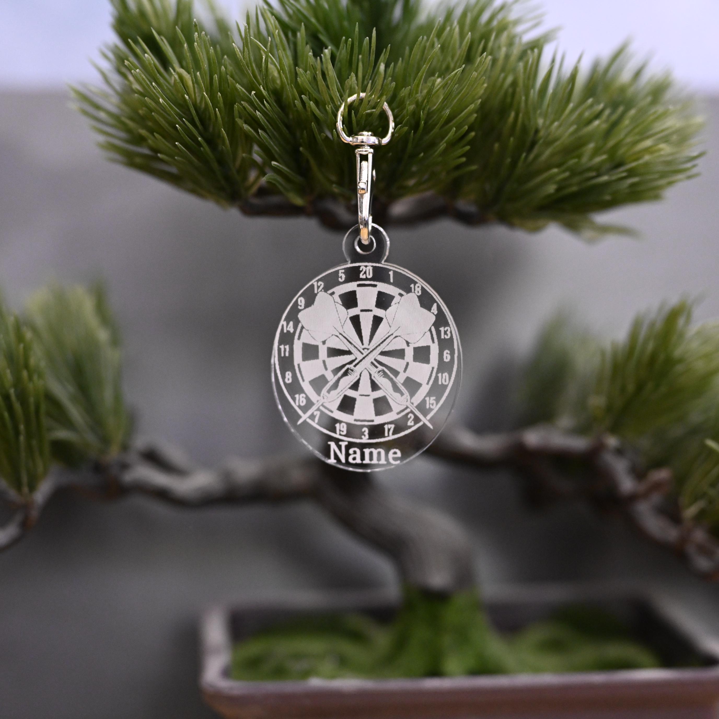 Hugwish 8 pezzi Portachiavi Per Freccette, Regali Per Freccette Per Uomini, Decorazione Per Freccette, Per Un Piacere Duraturo, Accessori Per Freccette (8, Argento
