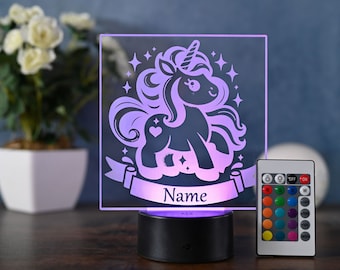 Unicorn Lamp Personalized Wish Engraving