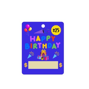Printable Birthday Money Card Print to Cut PGN File Gift - Etsy