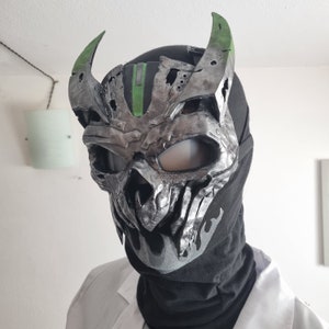 Mezza maschera modulare personalizzabile Cyberpunk Hannya 
