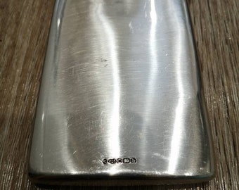 English Sterling 925 Silver Card Case. Made in England by Carrs of Sheffield. Holds 5 credit cards. Hallmarked. EDC