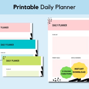 Printable Daily Planner - Instant Digital Download