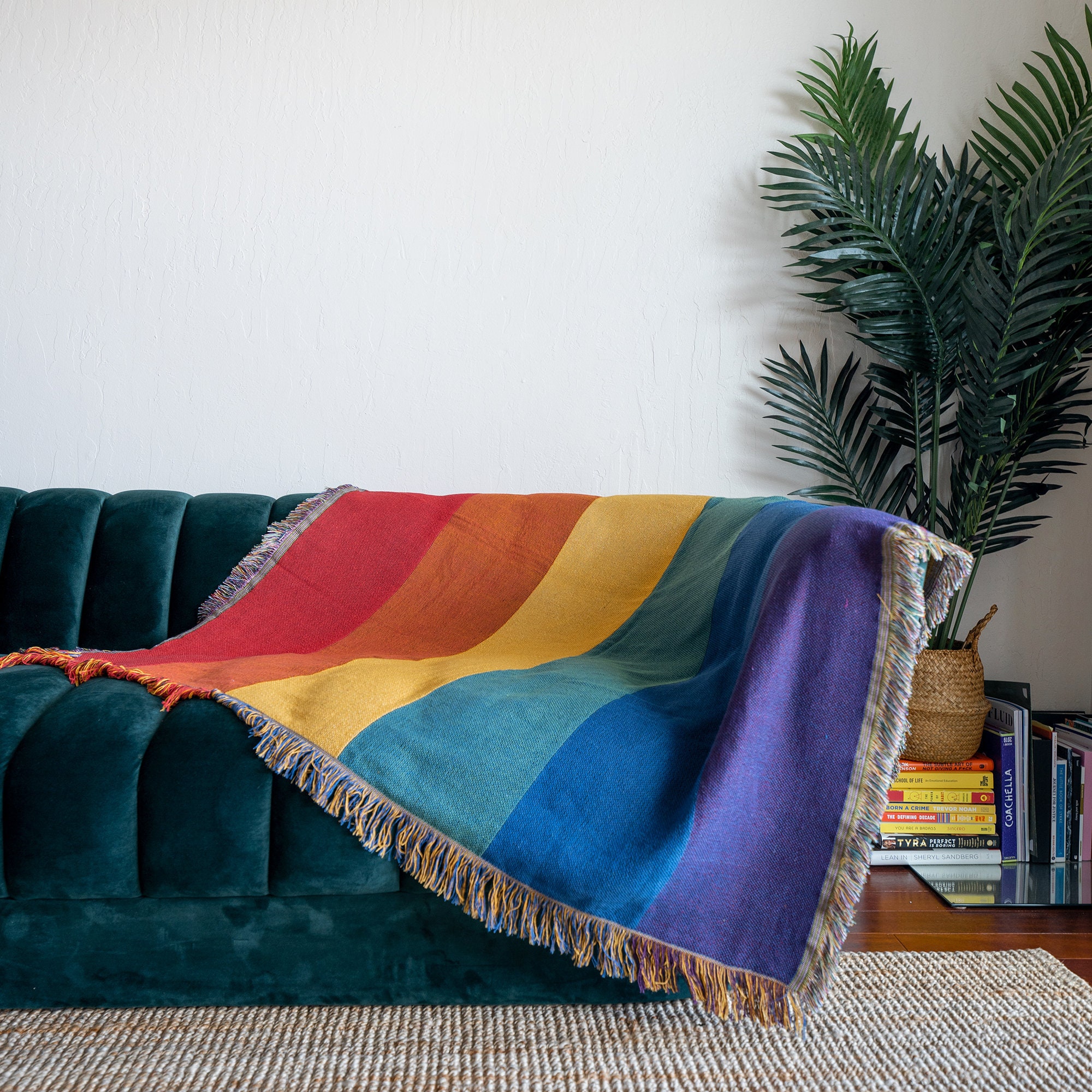ArtisséSURONE Woven Rainbow Gay Pride Throw Blanket to Use as Etsy