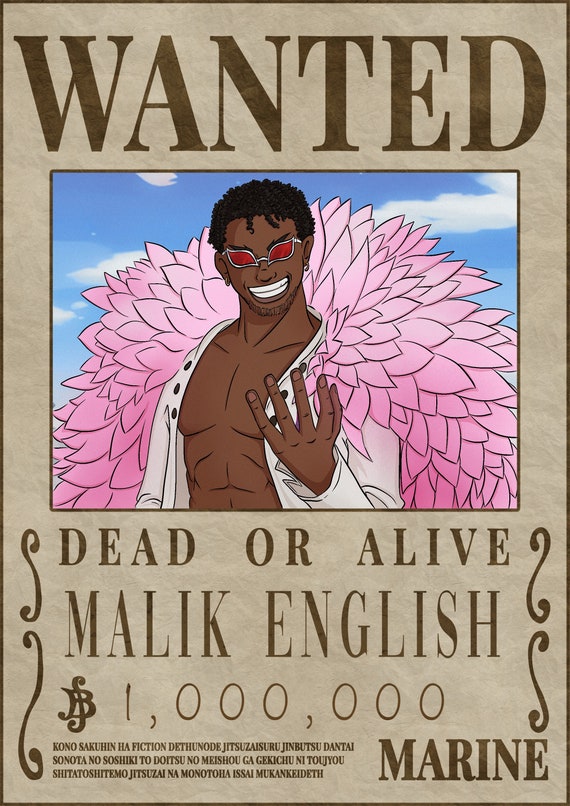 Affiche personnalisée One Piece Wanted, cadeau Anime personnalisé, affiche  numérique -  France