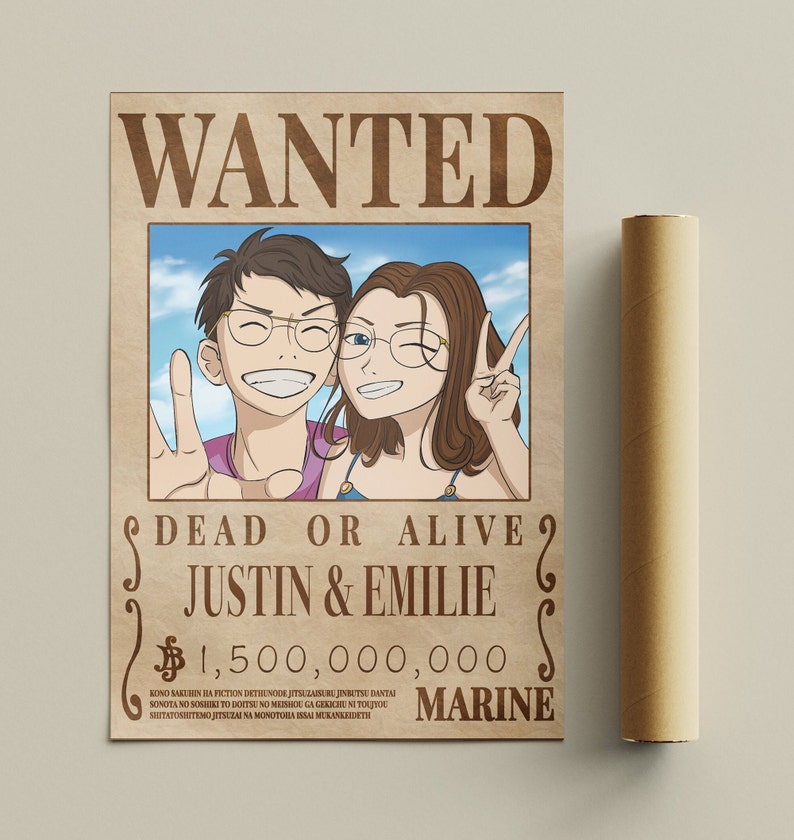 Printed Custom One Piece Wanted Poster, Anime Gift Etsy Printed Custom One Piece Wanted Poster, Anime Gift Etsy