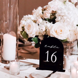 Wedding Table Numbers || Acrylic Table Numbers || Modern Table Numbers || Arched Table Numbers || Wedding Table Decor || Event Table Decor