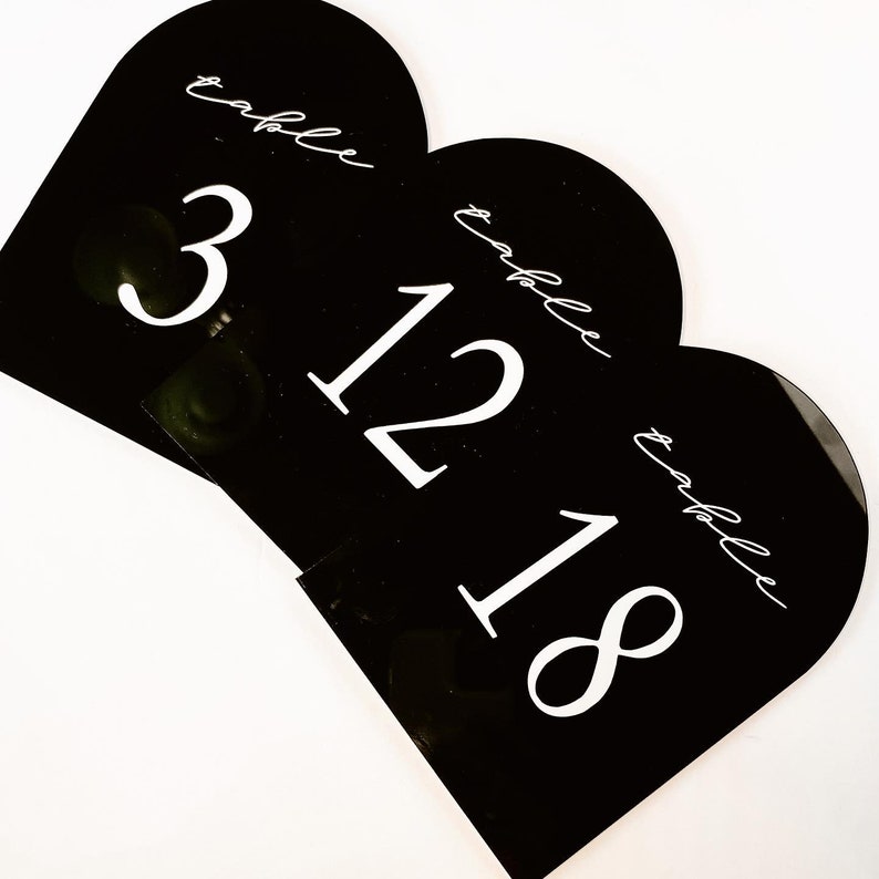 Wedding Table Numbers Acrylic Table Numbers Modern Table Etsy