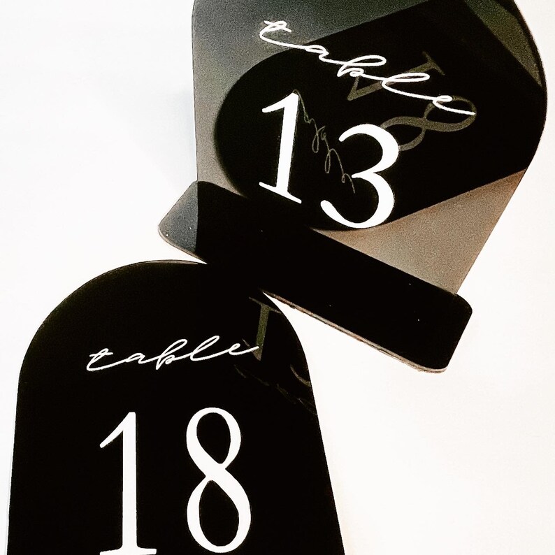 Wedding Table Numbers Acrylic Table Numbers Modern Table Etsy
