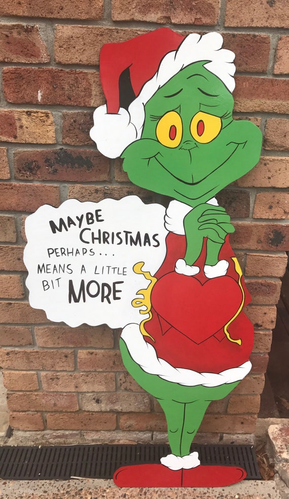 Stole Christmas Christmas Wooden Outdoor Cutouts Garden Cutouts Yard Art Christmas Cutouts Merry Xmas Christmas Decorations The Grinch