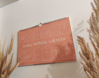 Zodiac Perpetual Birthday Calendar