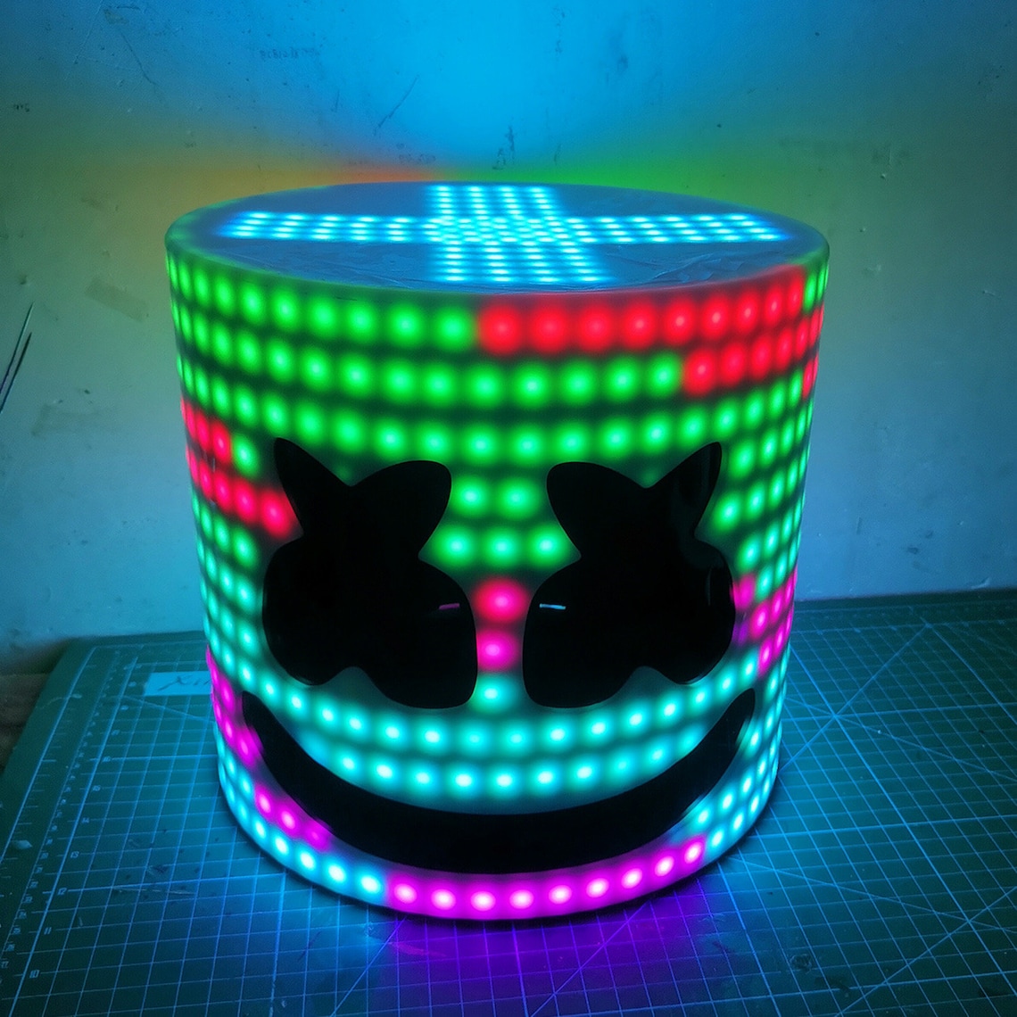 Dj Marshmellow Helmet LED Changing Shining Helmet Party Props Etsy