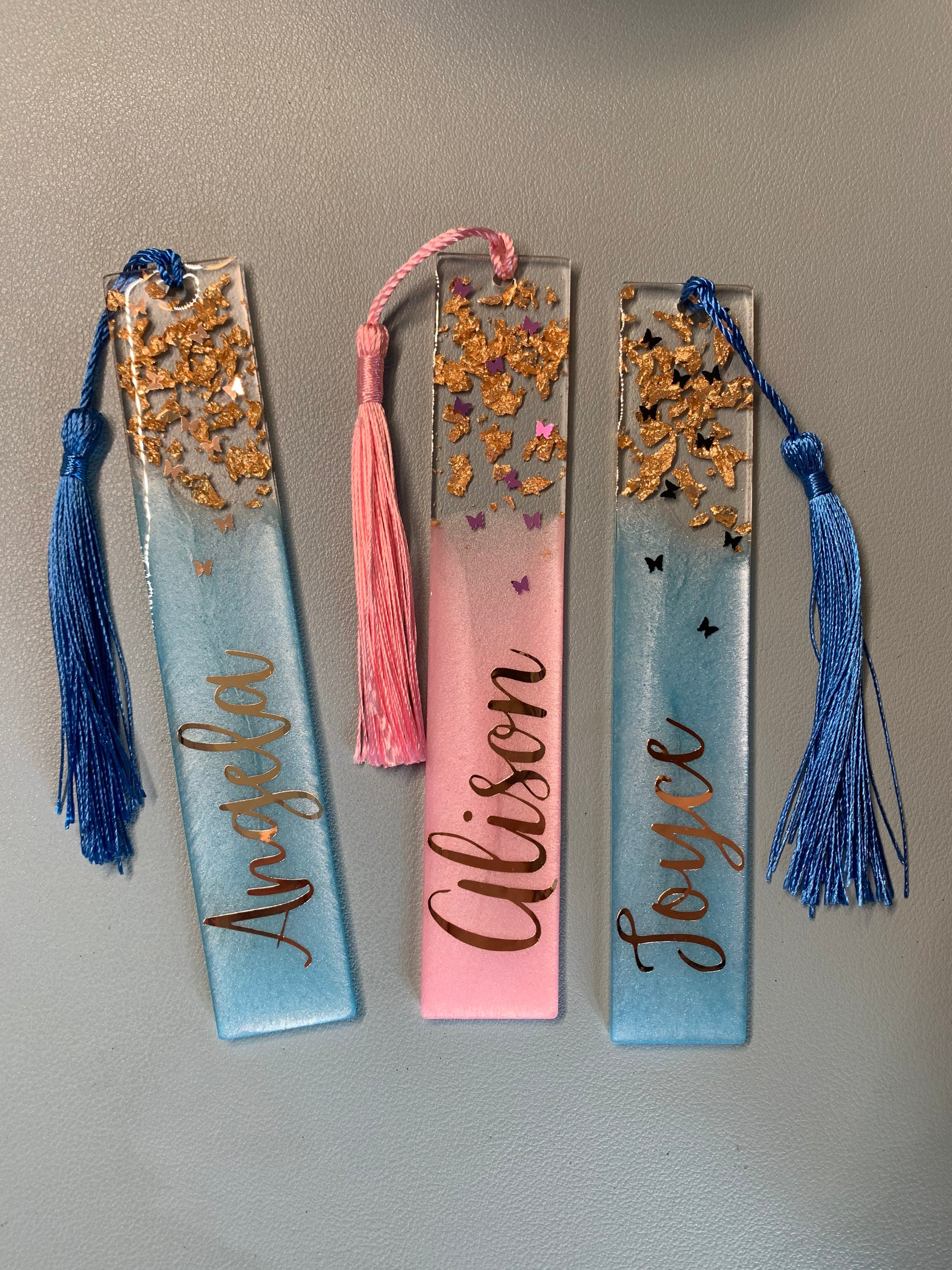 Personalized Bookmarks Handmade Resin Bookmarks Etsy