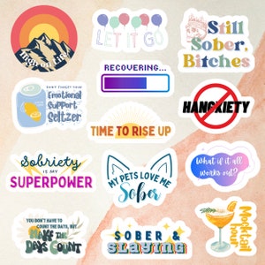 Sticker Pack | Soberiety Recovery Stickers | Soberish | NA | AA | Clean | Recovery Gifts