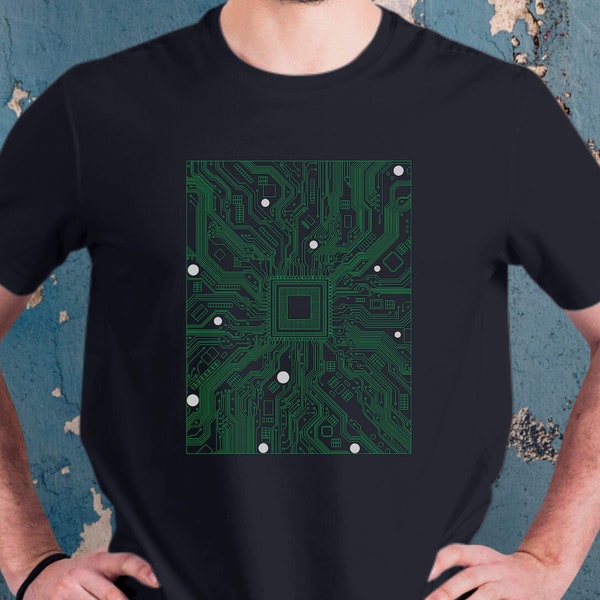 Circuit Board Shirt - Computer Shirt - Geek Gift - Men's Graphic Tee Circuit Board Cool Gift For Nerd Gift Geek Shirt, IT Men's T-shirt