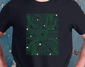 Circuit Board Shirt - Computer Shirt - Geek Gift - Men's Graphic Tee Circuit Board Cool Gift For Nerd Gift Geek Shirt, IT Men's T-shirt