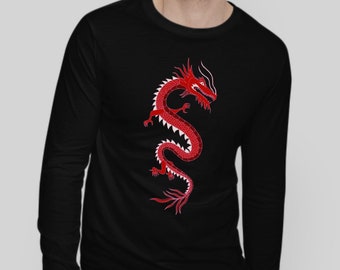 Dragon Shirt, Dragon Lover Shirt, Dragon Lover Gift, Fantasy Shirt, Fantasy Gift, Fantasy Fan Shirt, Gift for Dragon, Long-Sleeve Shirt Gift