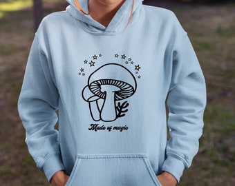 Mushroom Hoodie Sweatshirt, Botanical Shirt, hippie shirt, Mushroom shirt, plant shirt, nature shirt, vintage plant shirt, botanical tee