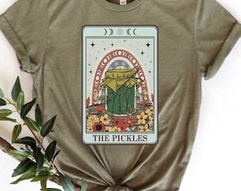 Vintage Pickles Shirt, Pickle Lovers Tshirt, Pickle Tarot, Homemade Pickles Shirt, Pickle Jar Crewneck Shirt, Foodie Tee, Funny Pickle Shirt