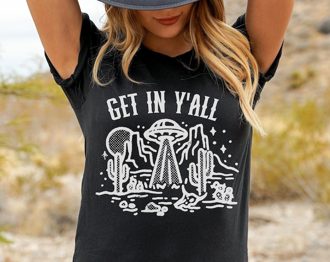 Space Cowgirl, Space Cowgirl T-Shirt, Cosmic Space Shirt, Cosmic Cowboy, Cosmic Shirt Gift, Extraterrestrial Western, Flying Saucer, Area 51