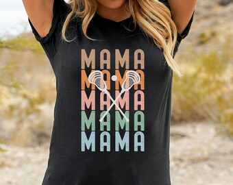 Lacrosse Mom Shirt, Lacrosse Mamma Shirt, Mommy & Mini Matching Lacrosse Shirts, Lacrosse Shirts for Women, Mama Shirt Plus Size 3XL 4XL 5XL