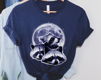 Racoons Howling at the Moon, Racoon Meme Shirt, Raccoon Gifts, Raccoon Shirt, Funny Raccoon Shirt, Raccoon T-Shirt, Raccoon Lover Goblincore