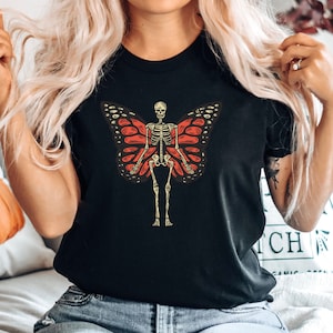 Mariposa, Dia de los Muertos Shirt, Day of the Dead Shirt, Mariposa Mexican Halloween Tee, Monarch Butterfly Skeleton, Hispanic Fiesta Shirt