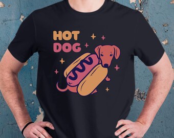 Hot Dog, Hot Dog Lover Gift, Game Day Shirt, Hot Dog Gift Shirt, Gift for Hot Dog Lover, Foodie Gift, Food Lover Tee Shirt, Dachshund TShirt