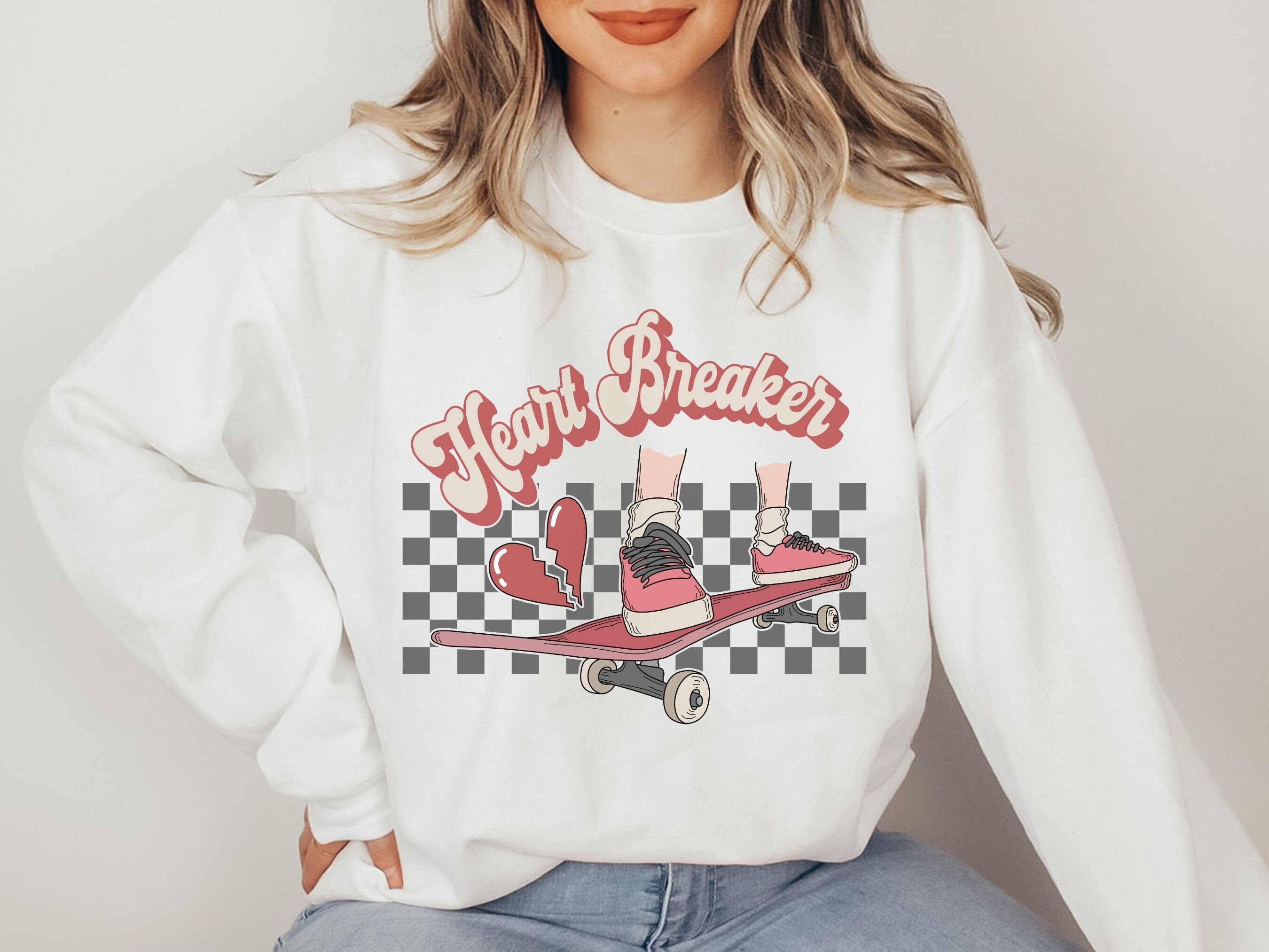 80s Heart Sweatshirt - Etsy
