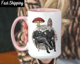 Mushroom Mug, Cottagecore Mug, Morel Mushroom, Red Cap Mushroom, Realistic Mushroom, Mushroom Head Man, Magic Mushroom, Cottagecore Clothing