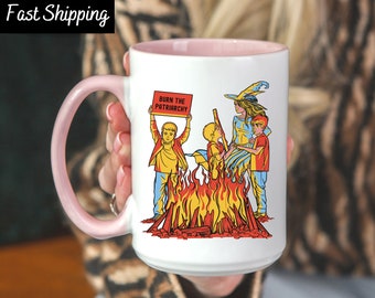 Feminist Halloween Mug, Burn The Patriarchy Mug, Reproductive Rights Coffee Mug, Justice Witch Mug, Best Feminist Gifts, Liberal Witch Mug