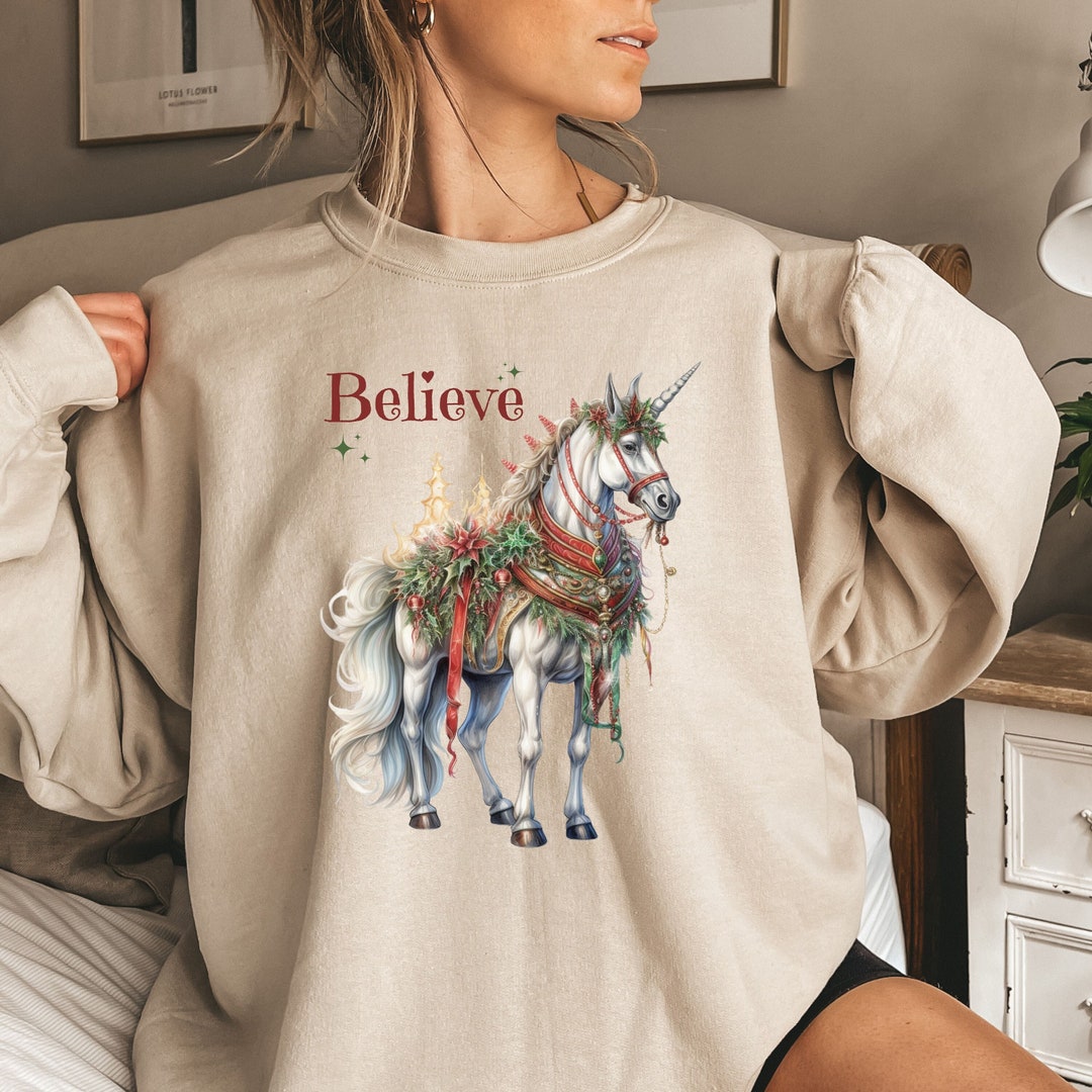 Believe unicorn shop sweater walmart