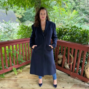 Frank Oak Wool Wool Peacoat Size S M Vintage Wool Blue