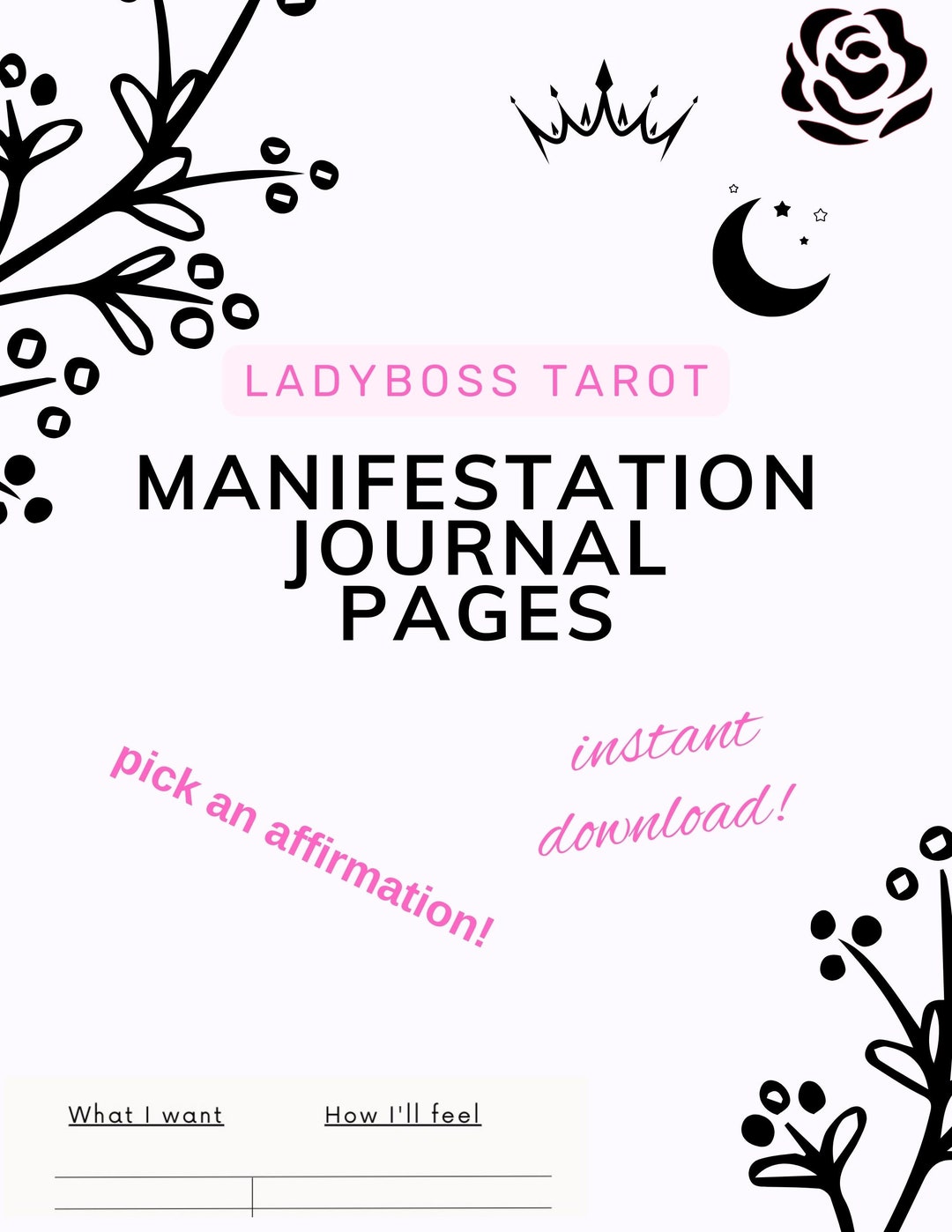 Manifestation Journal Page Printable With Guided Prompt PDF - Etsy
