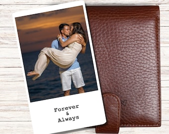 Photo Wallet Card, Custom Color Photo Metal Insert for Wallet Purse, Gift for Him Her