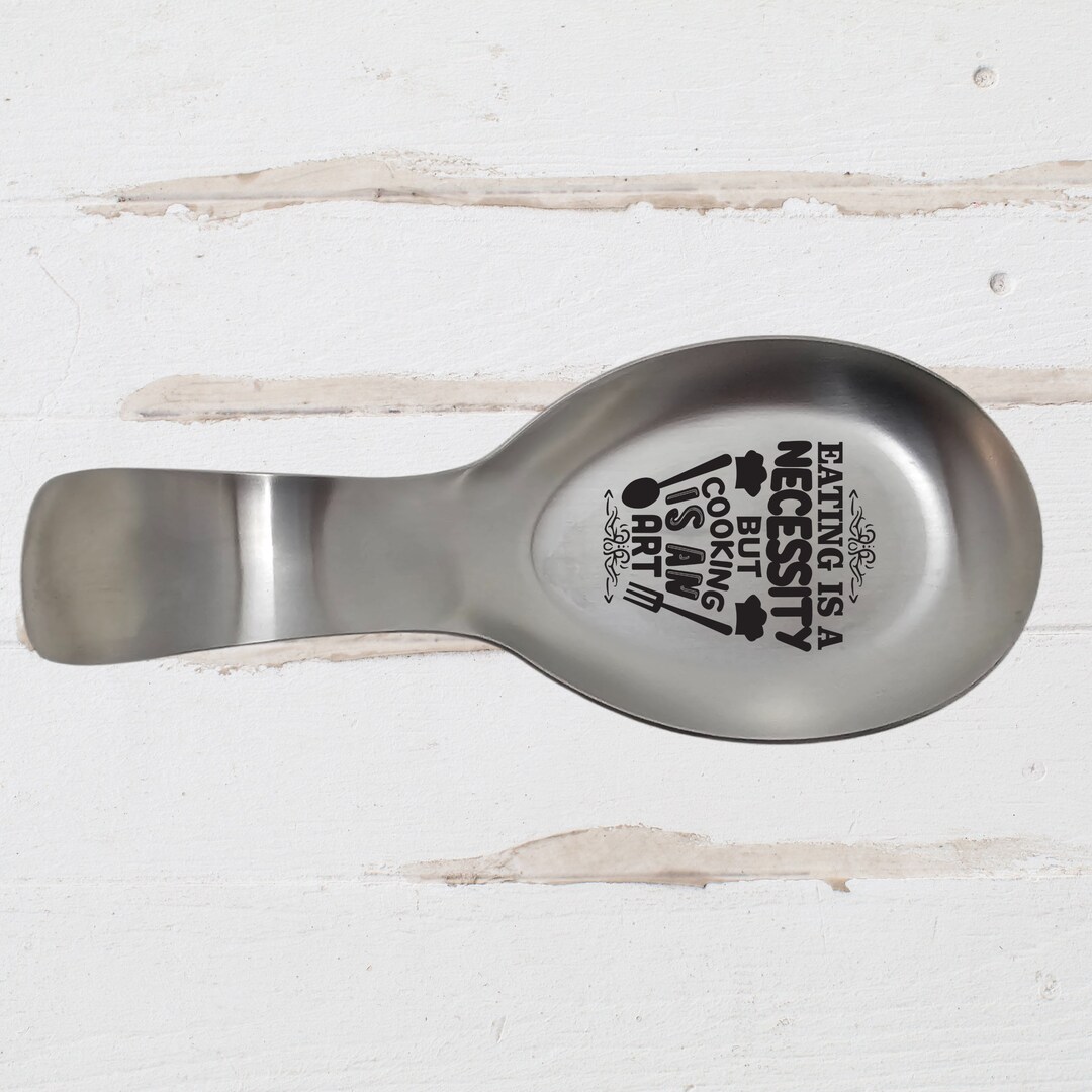 Personalized Custom Spoon Rest or Spoon Holder Stainless Etsy