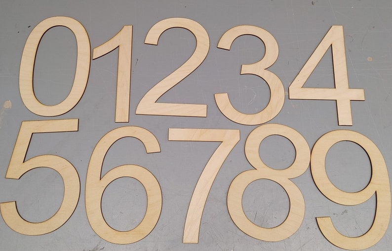 Individual Laser Cut Numbers Wooden Craft Numbers Large Custom Wood