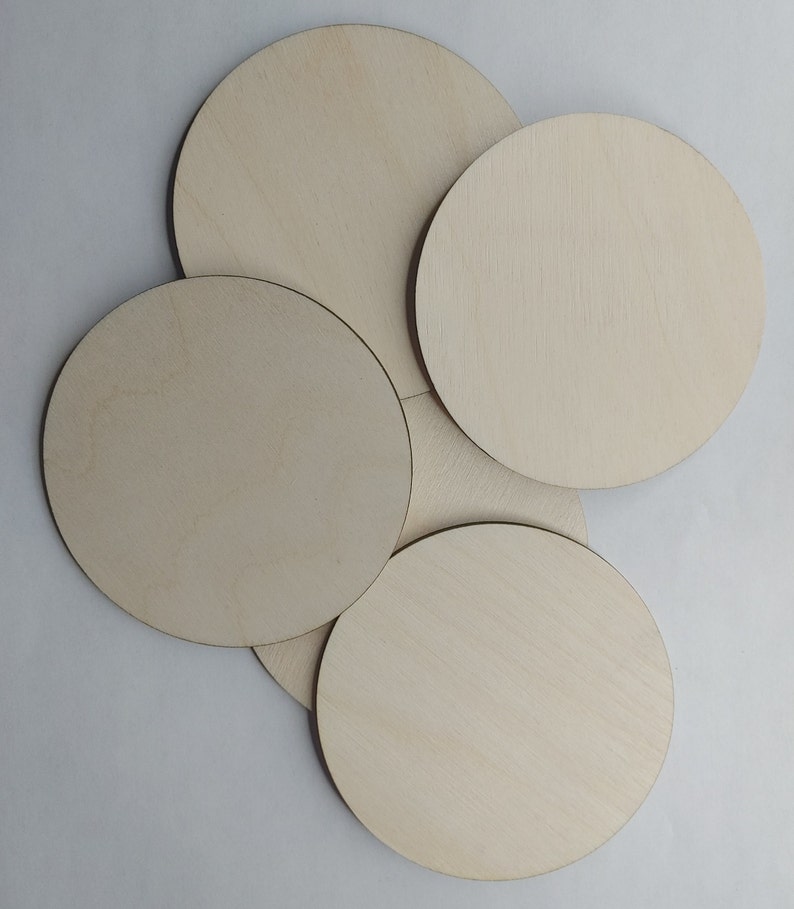 Unfinished Wood Circle Various Diameters Craft Circle Etsy