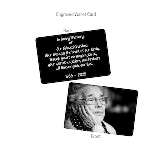 Carte portefeuille photo, carte commémorative, insert mural gravé, carte photo personnalisée, cadeau pour lui, carte souvenir souvenir, insert photo en métal