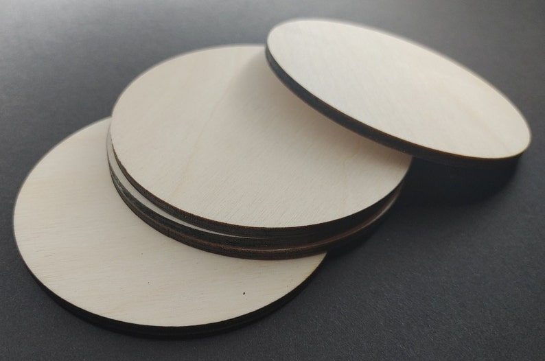 Unfinished Wood Circle Various Diameters Craft Circle Etsy