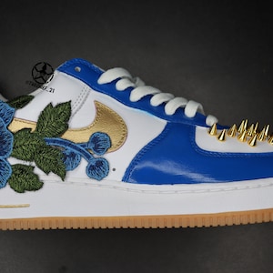 Rose Custom sneaker/Blumen Sneaker/farben wahl/Schuhe/Kicks/Premium/Air Force 1 Personalisiert