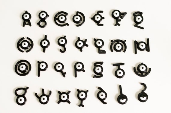 Unown Earrings Pokemon Mini Dangle and Drop Unknown Alphabet 