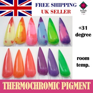 Thermochromic Pigment Thermal Colours Change Temperature Nails Powder 31  degree