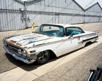 Chevy Impala-White with Patina coloring