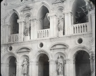Doges Palace courtyard photograph in the tintype style