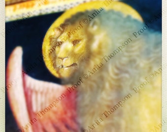 The Lion of Venice, Italy from the Doges palace.