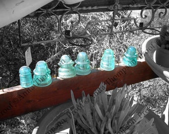 Art photo of Glass Insulators from Electric Power Poles