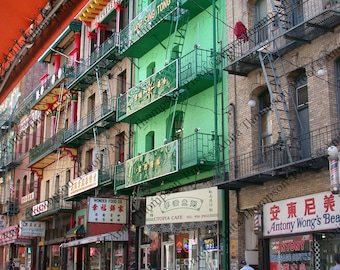 China Town scene in San Francisco; Super colorful