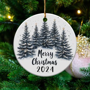 Custom Christmas Keepsake 2024, Merry Christmas Ornament, Personalized Holiday Decoration, Christmas Tree Decoration, 2024 Ornament