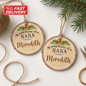 Personalized Nana Ornament, My Greatest Blessings, Custom Nana Gift, Grandmother Ornament, Christmas Ornament, Gift for Nana, Nana Name