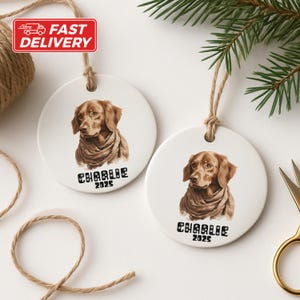 Personalized Golden Retriever Ornament: Custom Dog Memorial Gift